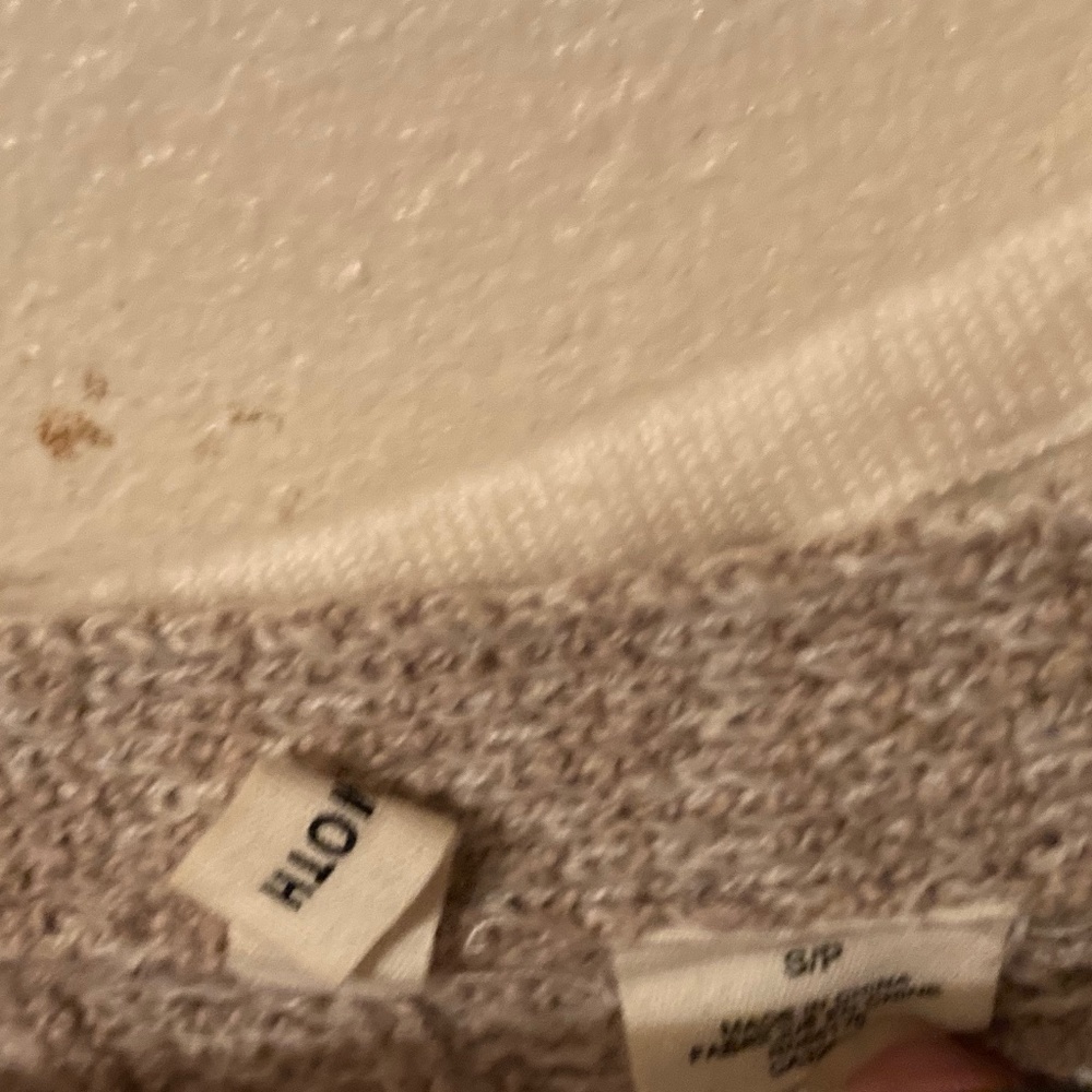 Moth Vintage Brown Sweater Button Uneven hem Sweater Knit Woven Top Wool - Picture 3 of 4